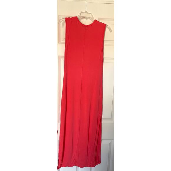 J. Crew Maxi Dress Hot Pink Peach Size XS Petite - Picture 2 of 6